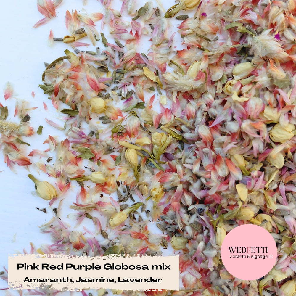 Petal Confetti Pink Red Purple Globosa mix