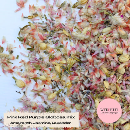 Petal Confetti Pink Red Purple Globosa mix