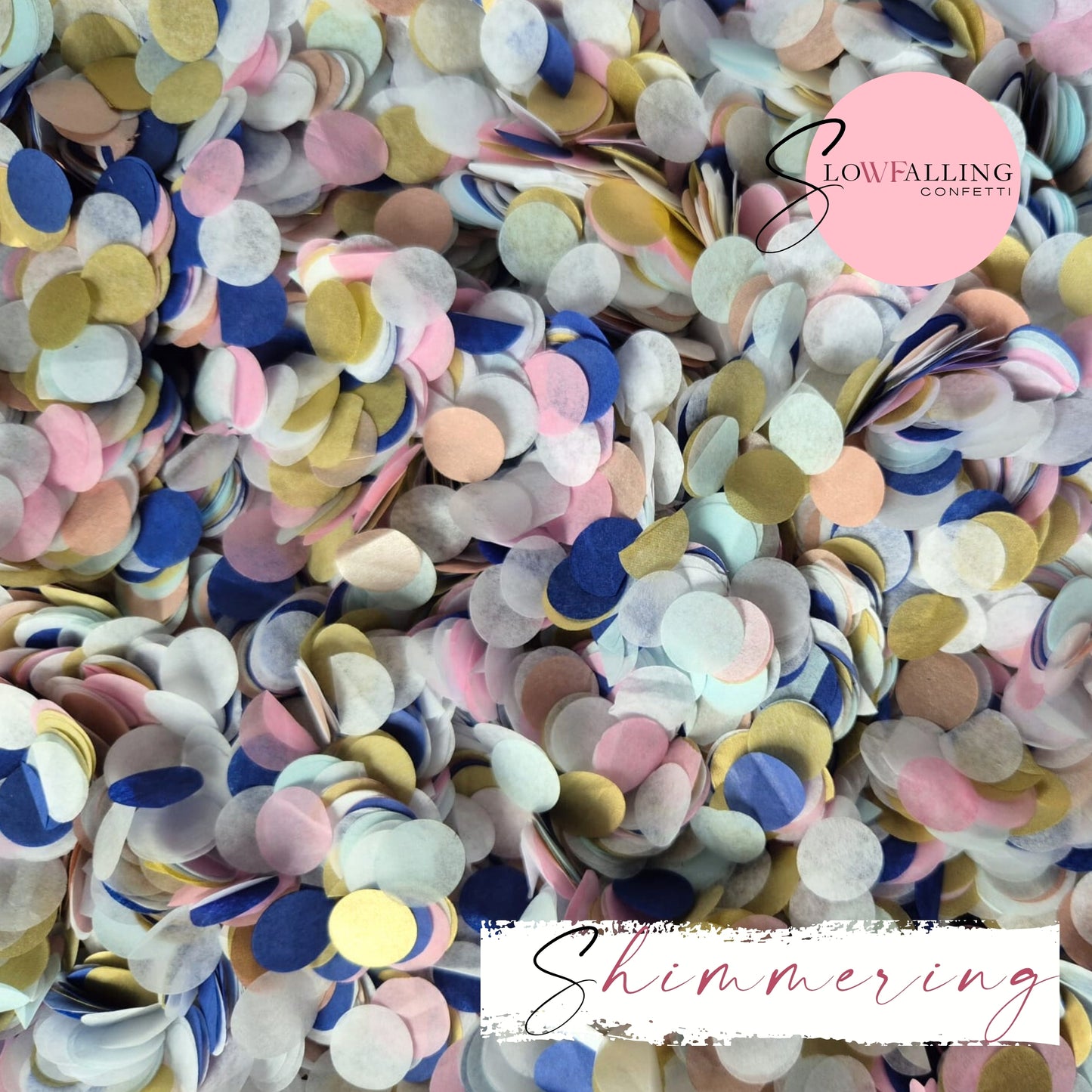 Slow falling paper Confetti - Angel's Full Mix Gold Rose Gold