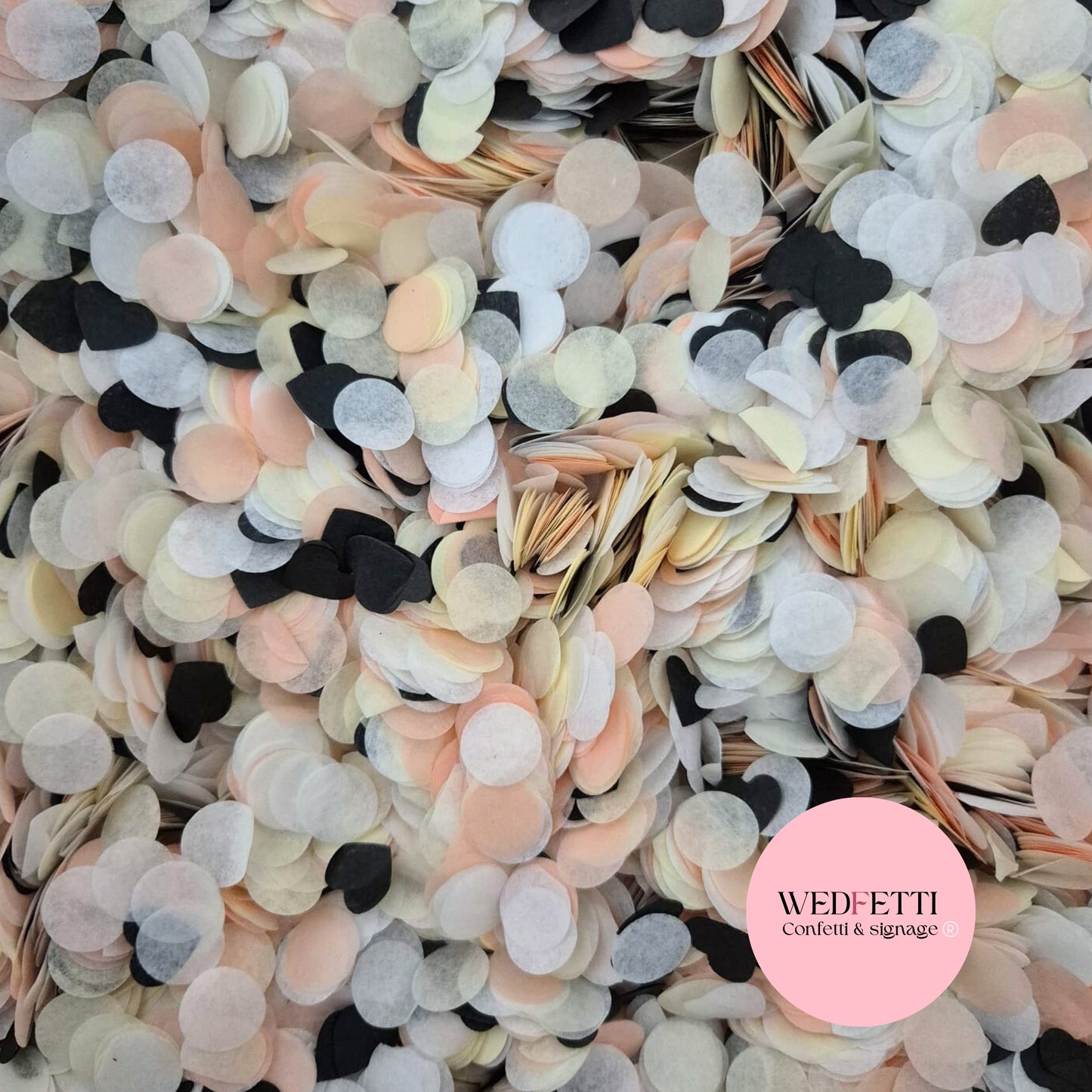 Multi mix Biodegradable paper Confetti - Dark Peach Dream
