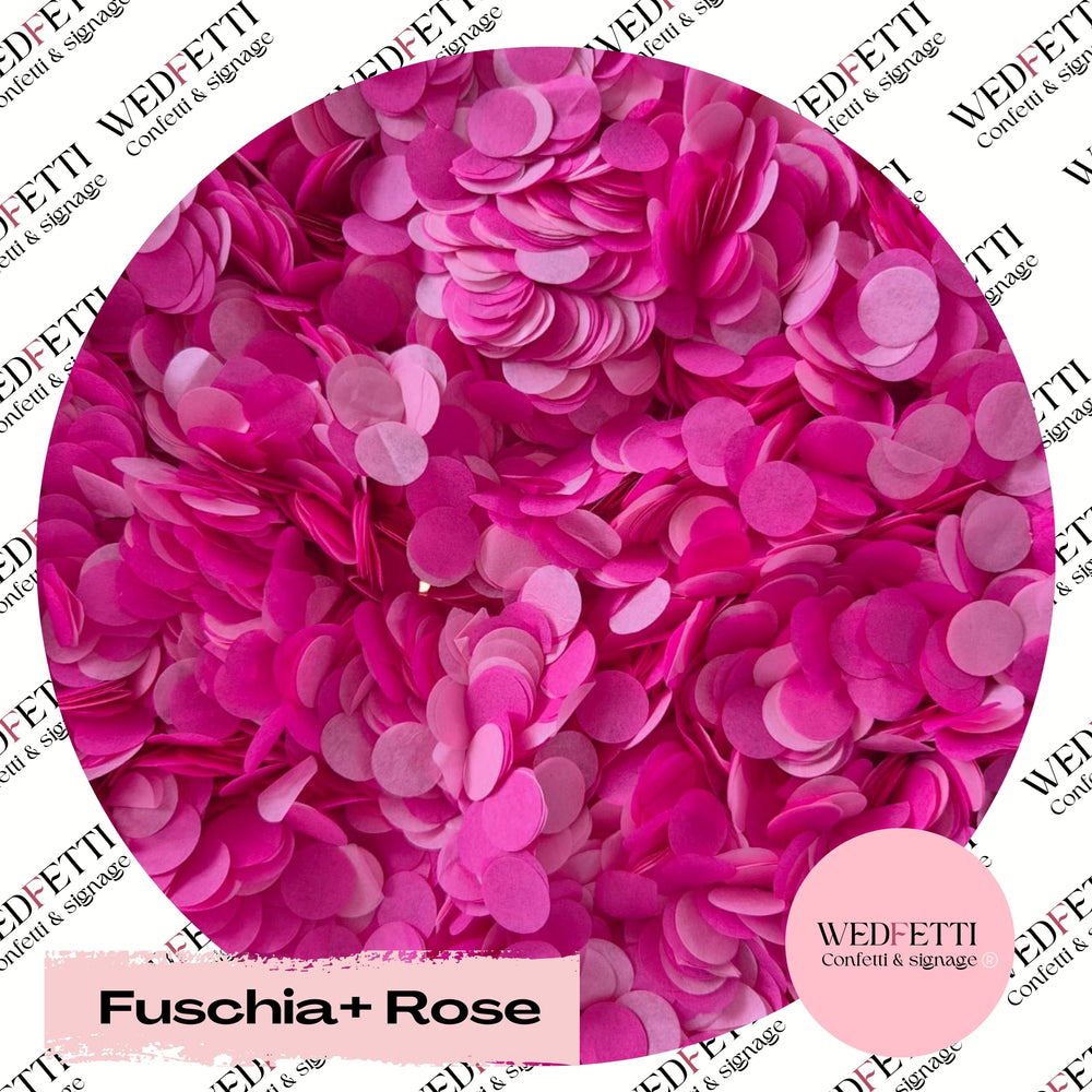 Slow falling paper Confetti - Fuschia + Rose