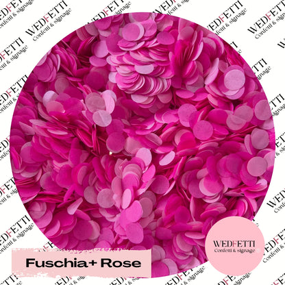 Slow falling paper Confetti - Fuschia + Rose