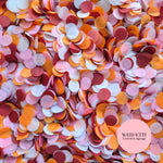 Slow falling paper Confetti - Orange Rose Pink White Wine