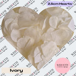 Biodegradable paper Confetti hearts - Ivory