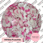 Slow falling paper Confetti - White Fuchsia
