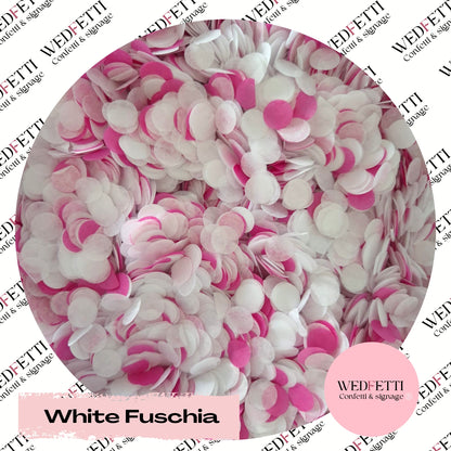 Slow falling paper Confetti - White Fuchsia