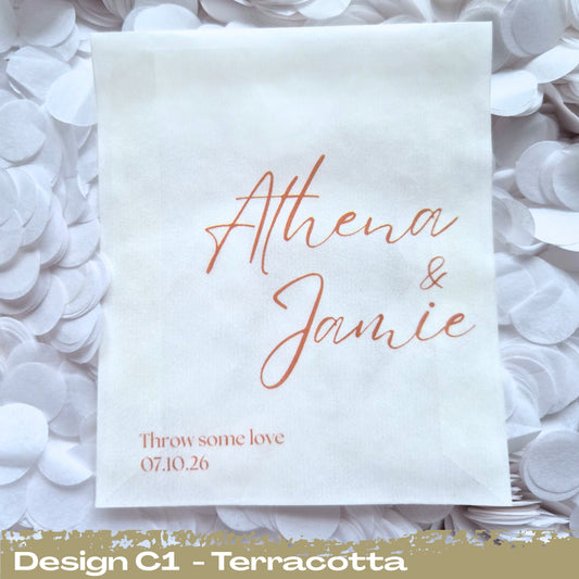 Confetti Packets Biodegradable - C1 Terracotta