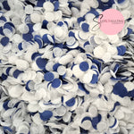 Slow falling paper Confetti - Deep Blue White
