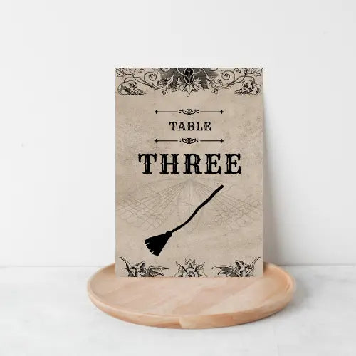 Harry potter style table numbers WedFetti