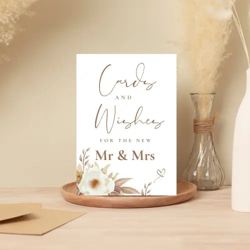 Sweet coffee Cards & Wishes - multiple options A5 WedFetti