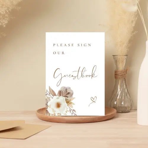 Sweet coffee Guestbook A5 WedFetti