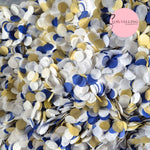 Slow falling paper Confetti - Deep Blue Gold White