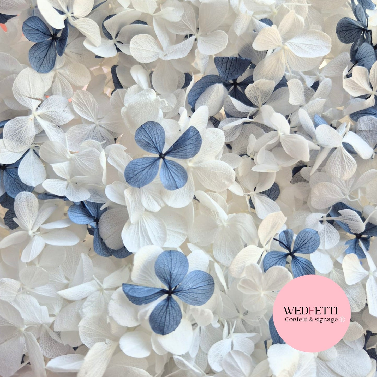 FlutterFly® Petals - Dusty Blue White