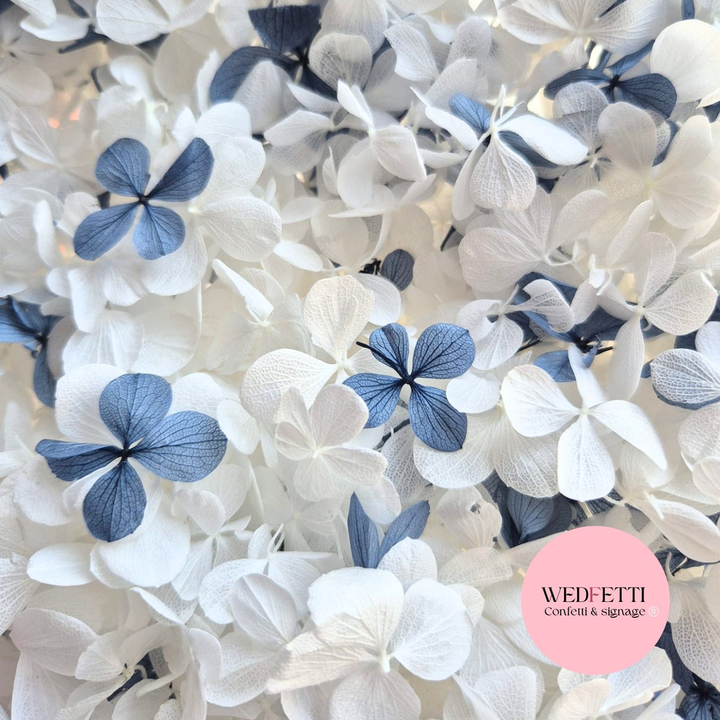 FlutterFly® Petals - Dusty Blue White