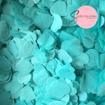 Biodegradable paper Confetti hearts - Turquoise