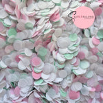 Biodegradable paper Confetti - Rose Mint White