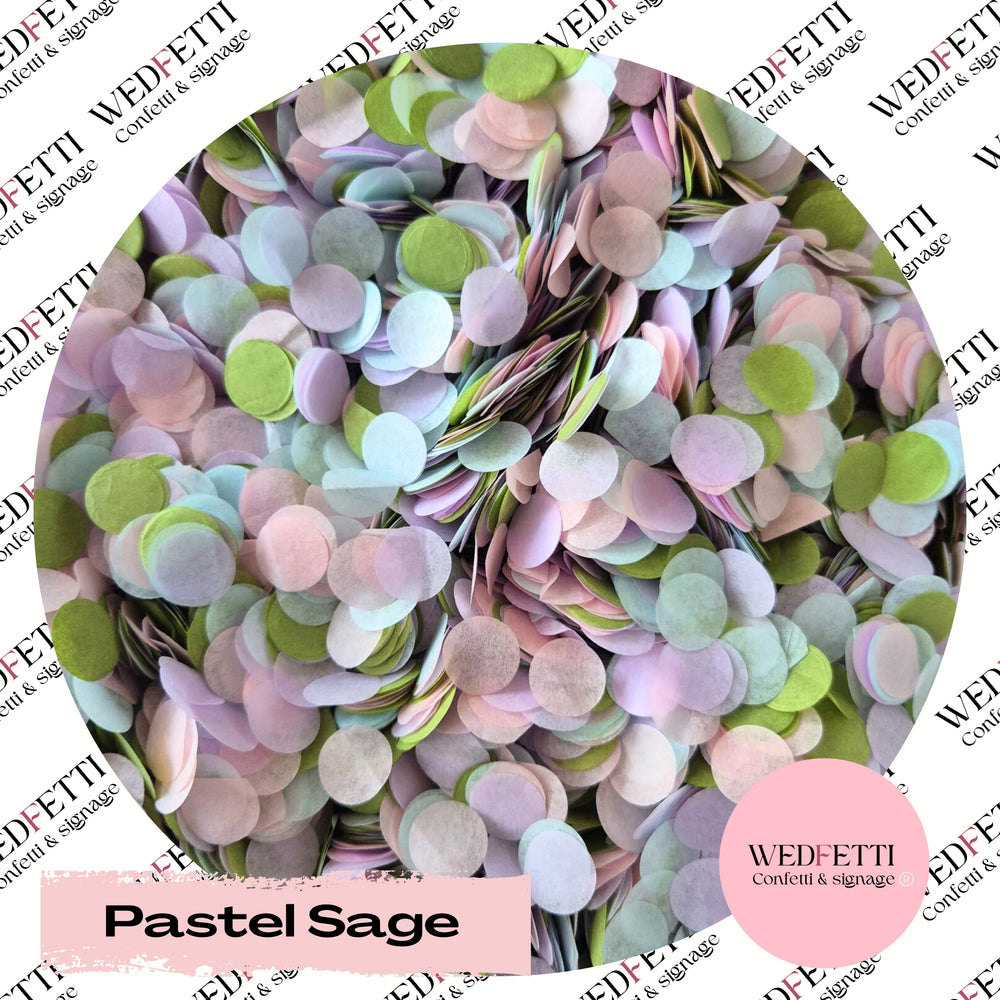 Slow falling paper Confetti - Pastel Sage