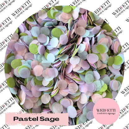 Slow falling paper Confetti - Pastel Sage