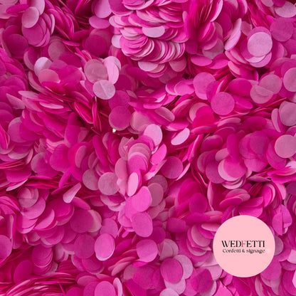 Slow falling paper Confetti - Fuschia + Rose