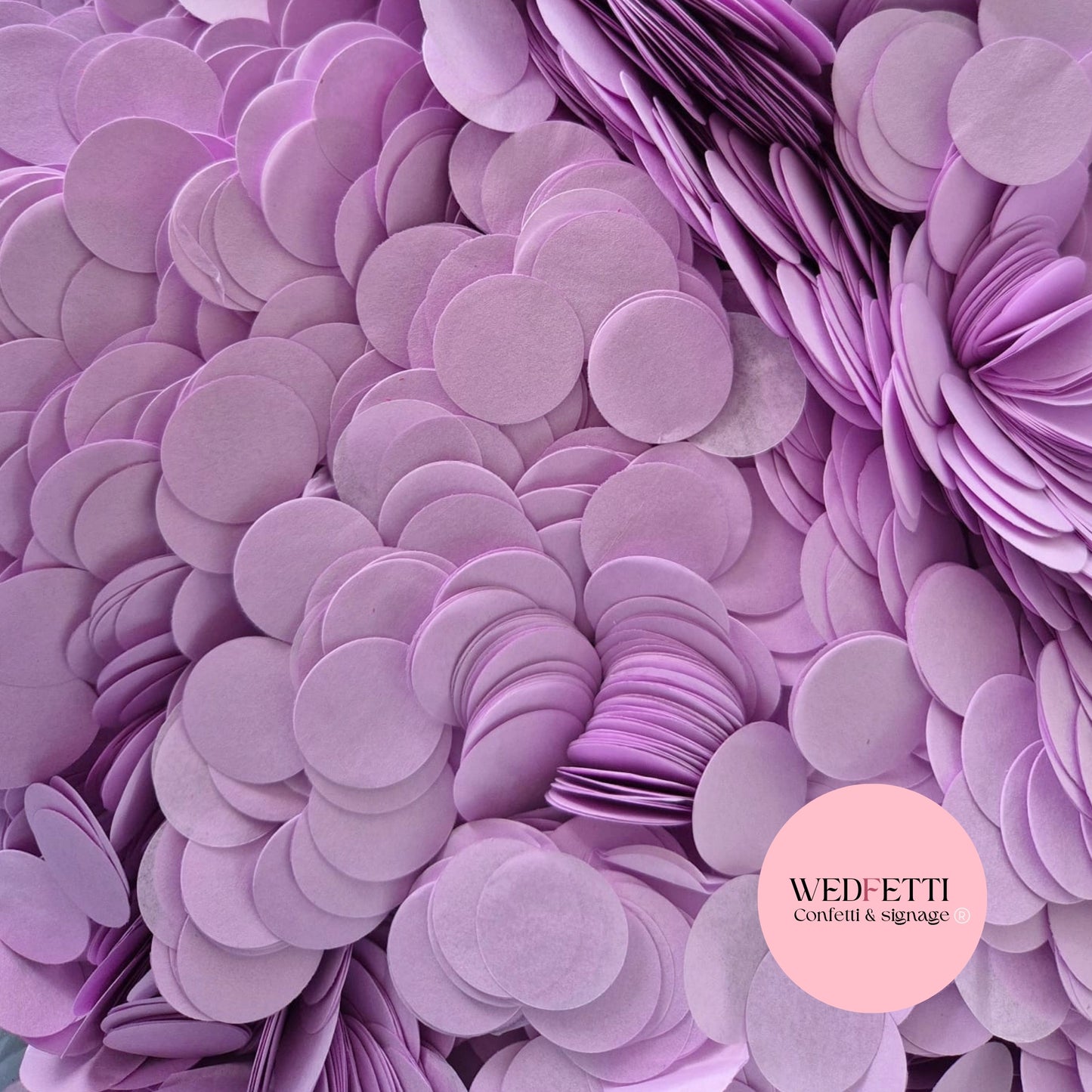 Circles Large 2.5cm Biodegradable - Lavender