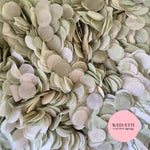 Circles Large 2.5cm Biodegradable - Light Sage White