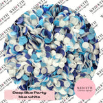 Slow falling paper Confetti - Deep Blue Party Blue White