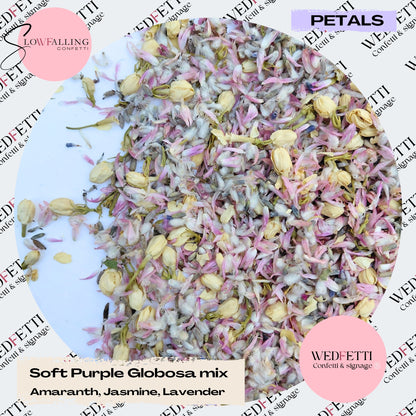 Petal Confetti Soft Purple Globosa mix