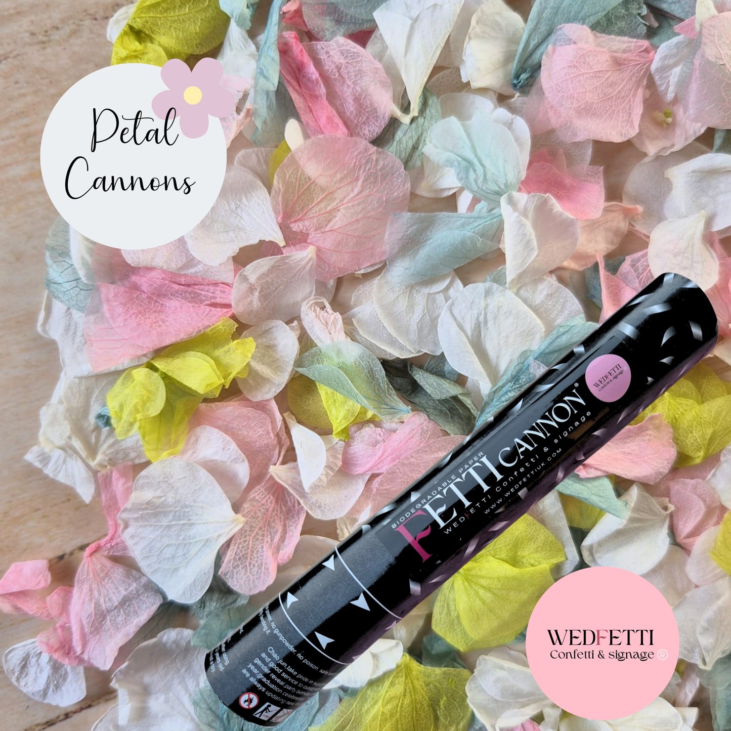 Petal premium Confetti Cannons - Biodegradable