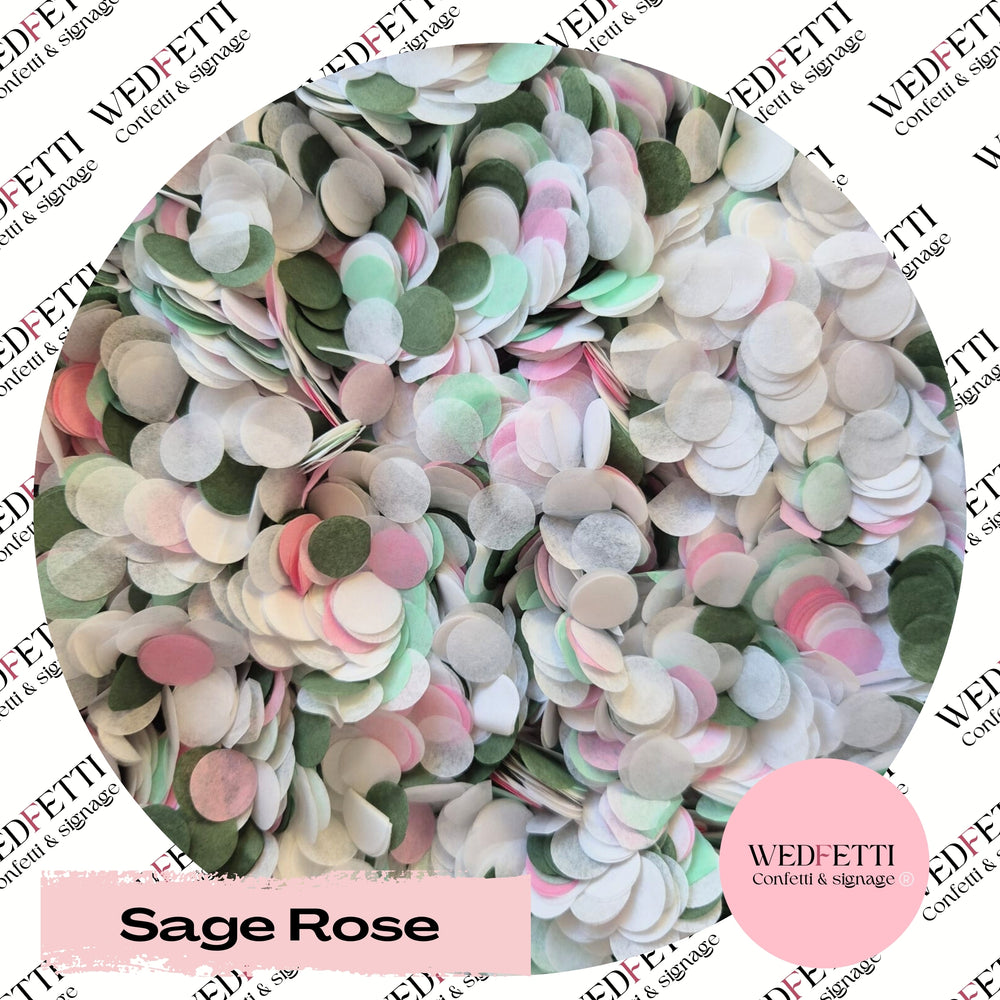Biodegradable paper Confetti - Sage Rose