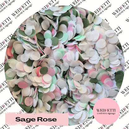 Biodegradable paper Confetti - Sage Rose