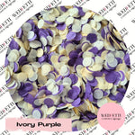 Slow falling paper Confetti - Ivory Purple