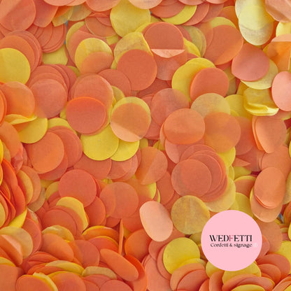 Circles Large 2.5cm Biodegradable - Orange Burnt Yellow