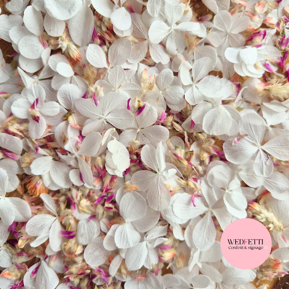 FlutterFly® Petal Confetti - Pure white & Globosa mix