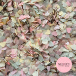 Paper Confetti hearts 1.5cm - Ivory light sage Rose Gold Blush