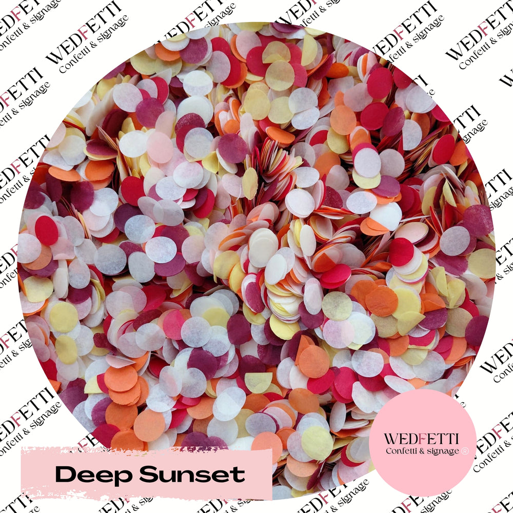 Slow falling paper Confetti - Deep Sunset