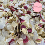 Slow falling paper Confetti - Ivory Gold Burgundy