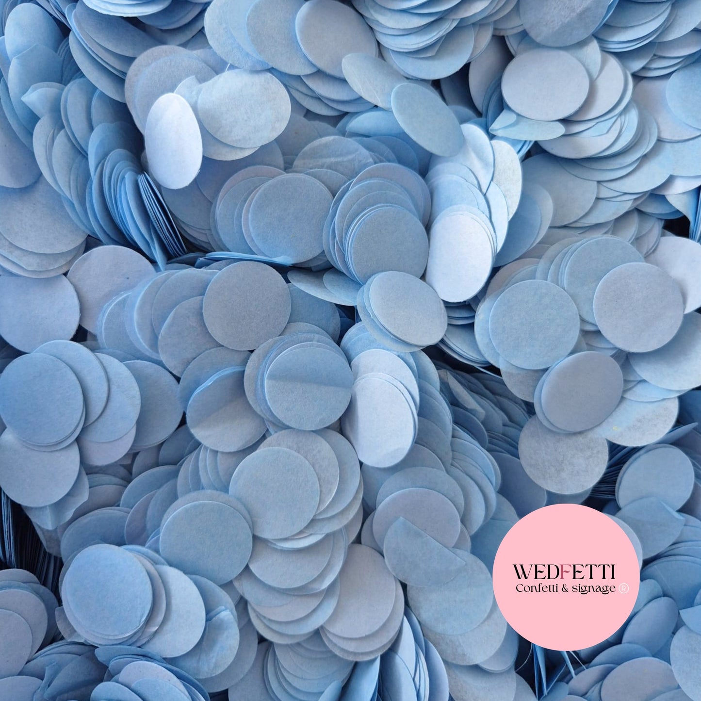 Circles Large 2.5cm Biodegradable - Dusty Blue