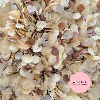 Slow falling paper Confetti - Ivory Chocolate