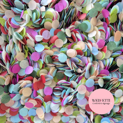 Slow falling paper Confetti - Neutral Party Mix Red Grape Forest