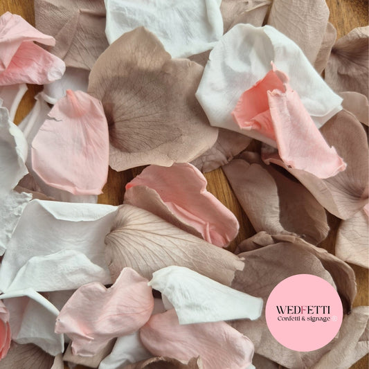 Rose Petals - Urban White soft pink