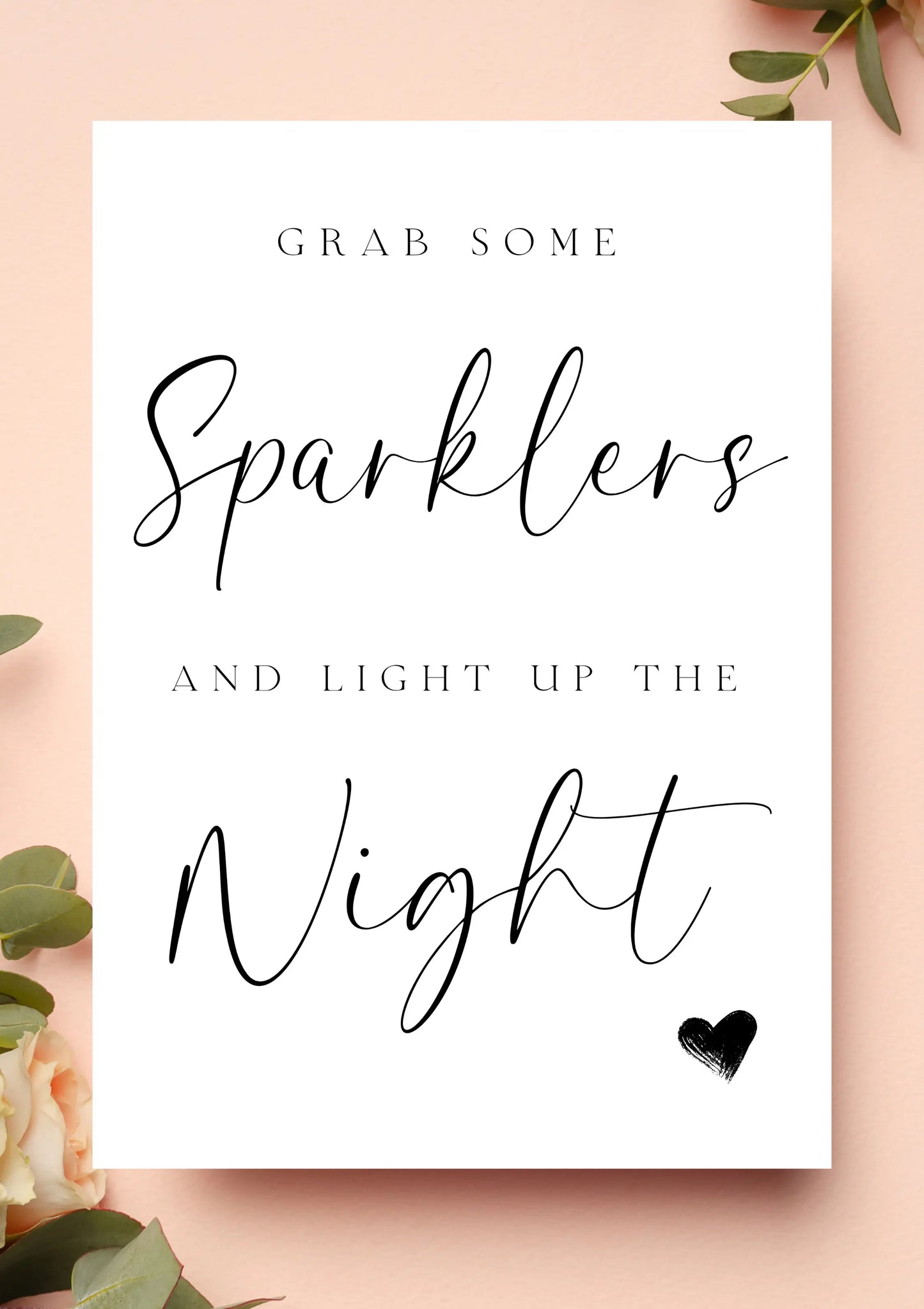Lucy black - Sparklers sign WedFetti