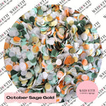 Slow falling paper Confetti - October Sage Gold