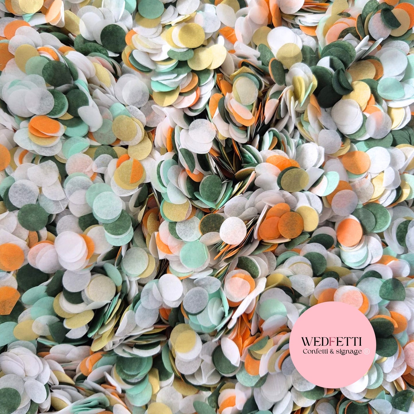Slow falling paper Confetti - October Sage Gold