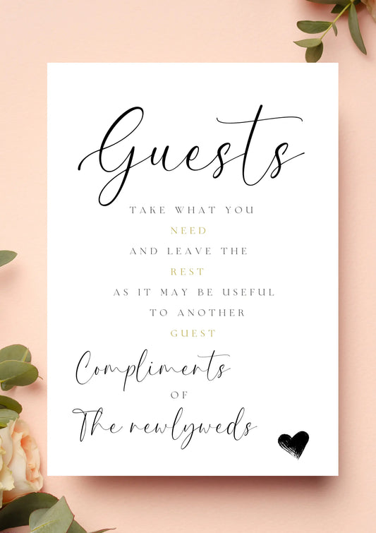 Lucy black - inclusive restroom sign WedFetti