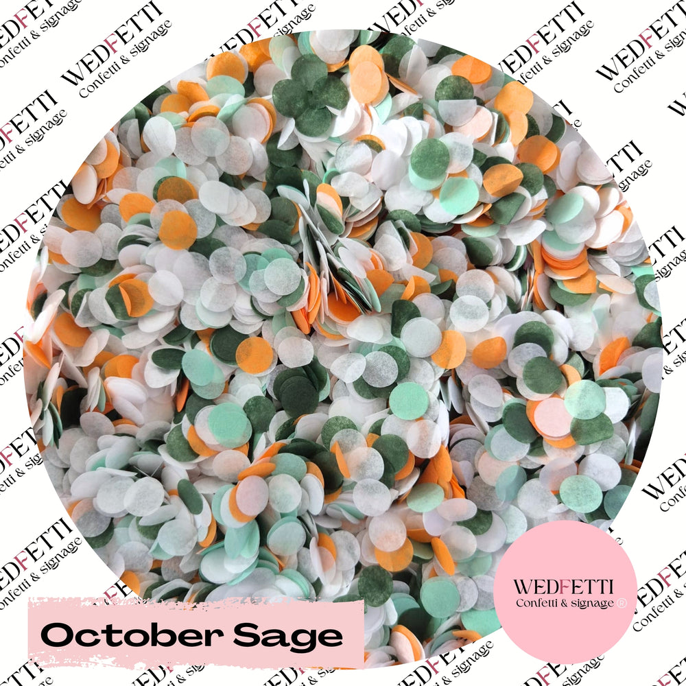Slow falling paper Confetti - October Sage
