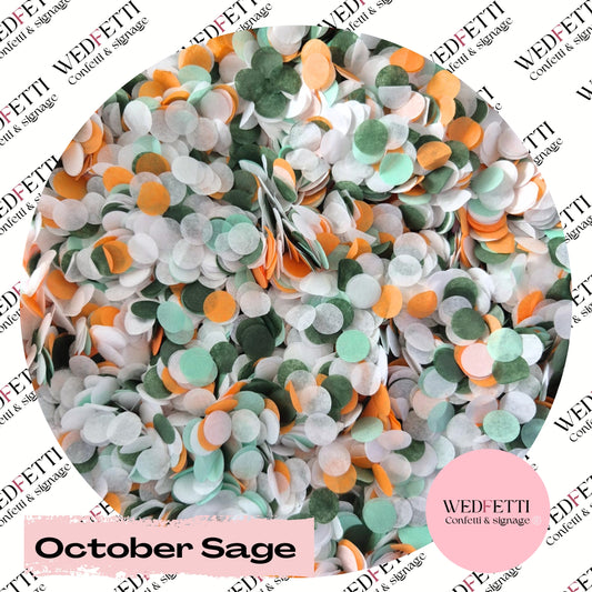 Slow falling paper Confetti - October Sage