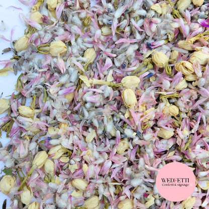 Petal Confetti Soft Purple Globosa mix