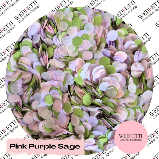 Slow falling paper Confetti - Pink Purple Sage