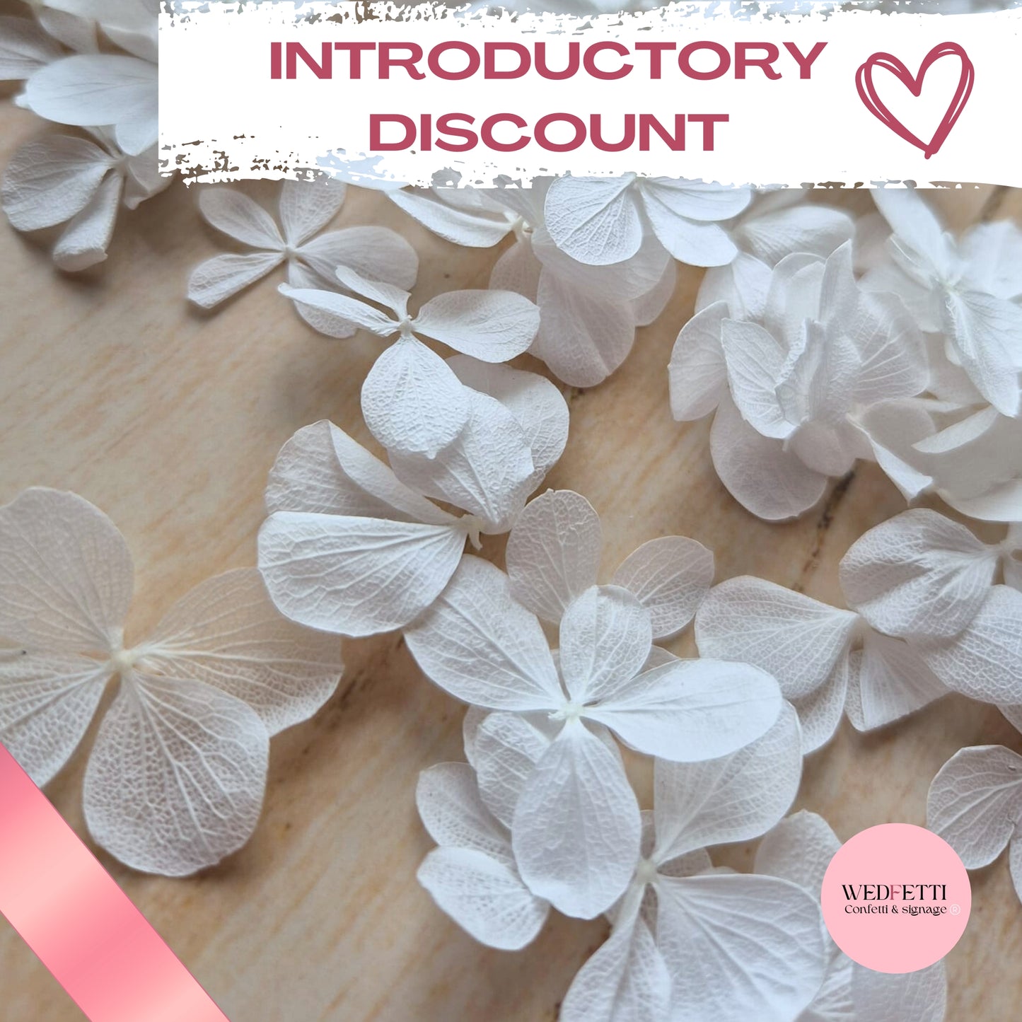 Pure White FlutterFly Petal Confetti
