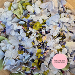 FlutterFly® + Delphinium hydrangea mix